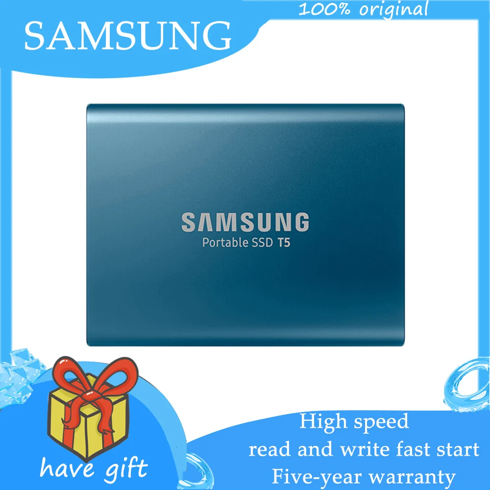 Оригинальный SAMSUNG T5 портативный SSD2TB 1 ТБ 500 USB3.1 внешние твердотельные накопители