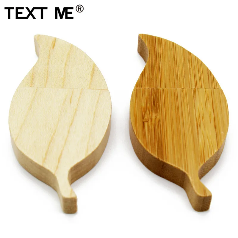 Usb флеш-накопитель TEXT ME Maple wood Carbonized bamboo Leaves style 4 ГБ 8 16 32 64 usb2.0 pendrive | Компьютеры и