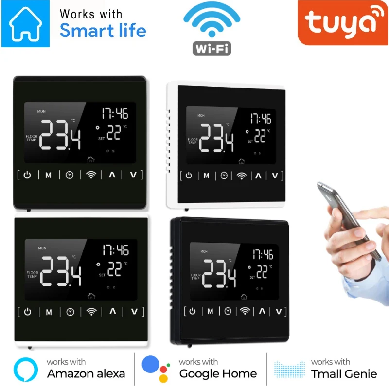 

Tuya WiFi Smart Thermostat AC85-240V LCD Touch Screen Electric Floor Heating Water/Gas Boiler Temperature Remote Control Hot