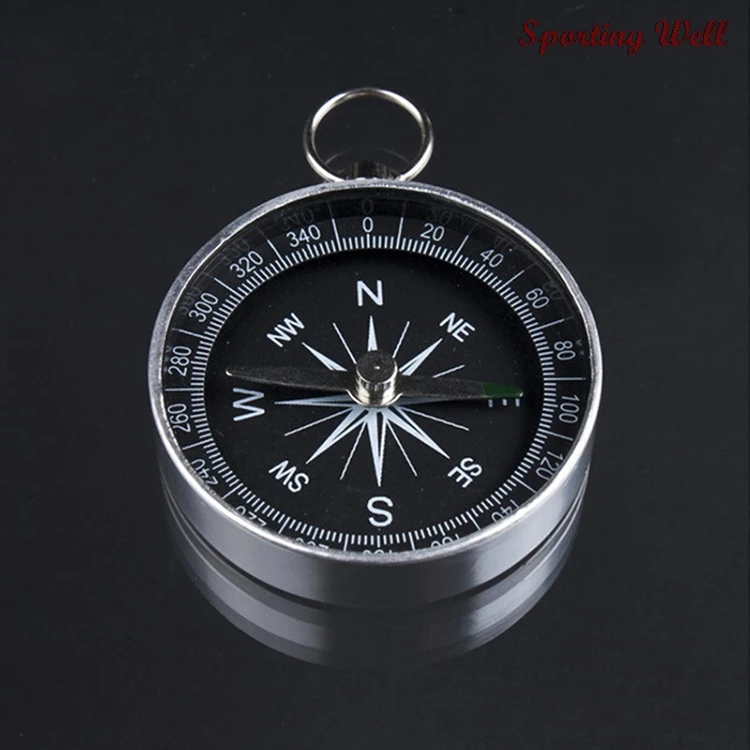 

1pc Pocket Mini Camping Hiking Compasses Lightweight Aluminum Outdoor Travel Compass Navigation Wild Survival Tool Black
