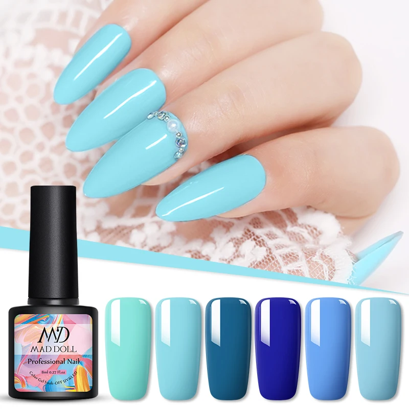 MAD DOLL 8 мл Гель лак для ногтей УФ светодиодная лампа отмачиваемый однократное