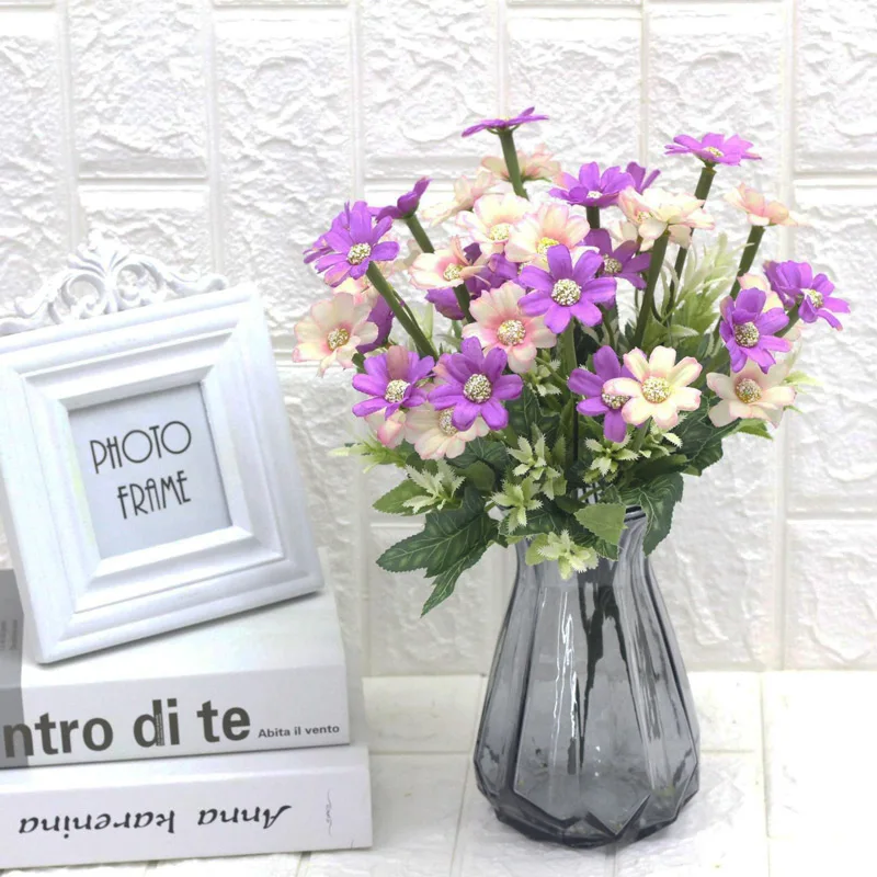 Шелковые цветы искусственный цветок Декоративный букет для дома свадьбы осени 33