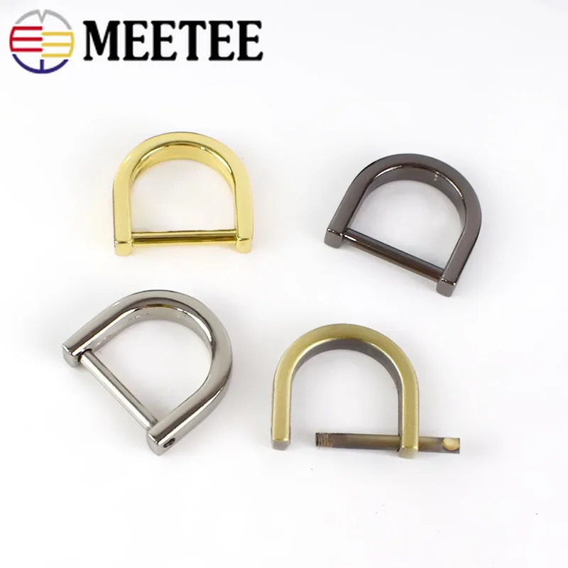 Meetee 5 шт. 1 2 см d образное кольцо металлическое о пряжка для сумки кошелек ремень