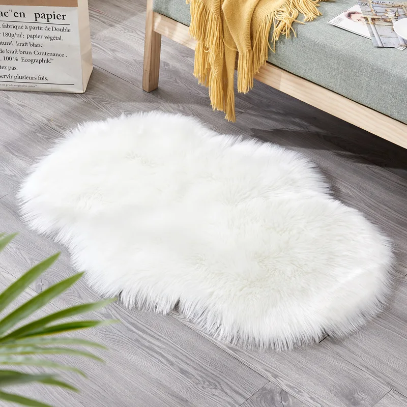 

60*90cm Soft Artificial Sheepskin Rug Carpet Chair Cover Artificial Wool Warm Hairy Carpets Skin Fur Area Rugs For Living Room