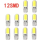 10ppcsлот сигнальная лампа светодиодный COB W5W T10 194 4612SMD светодиодный парковочная лампа авто Клин габаритный фонарь белый лицензионный Светильник лампы