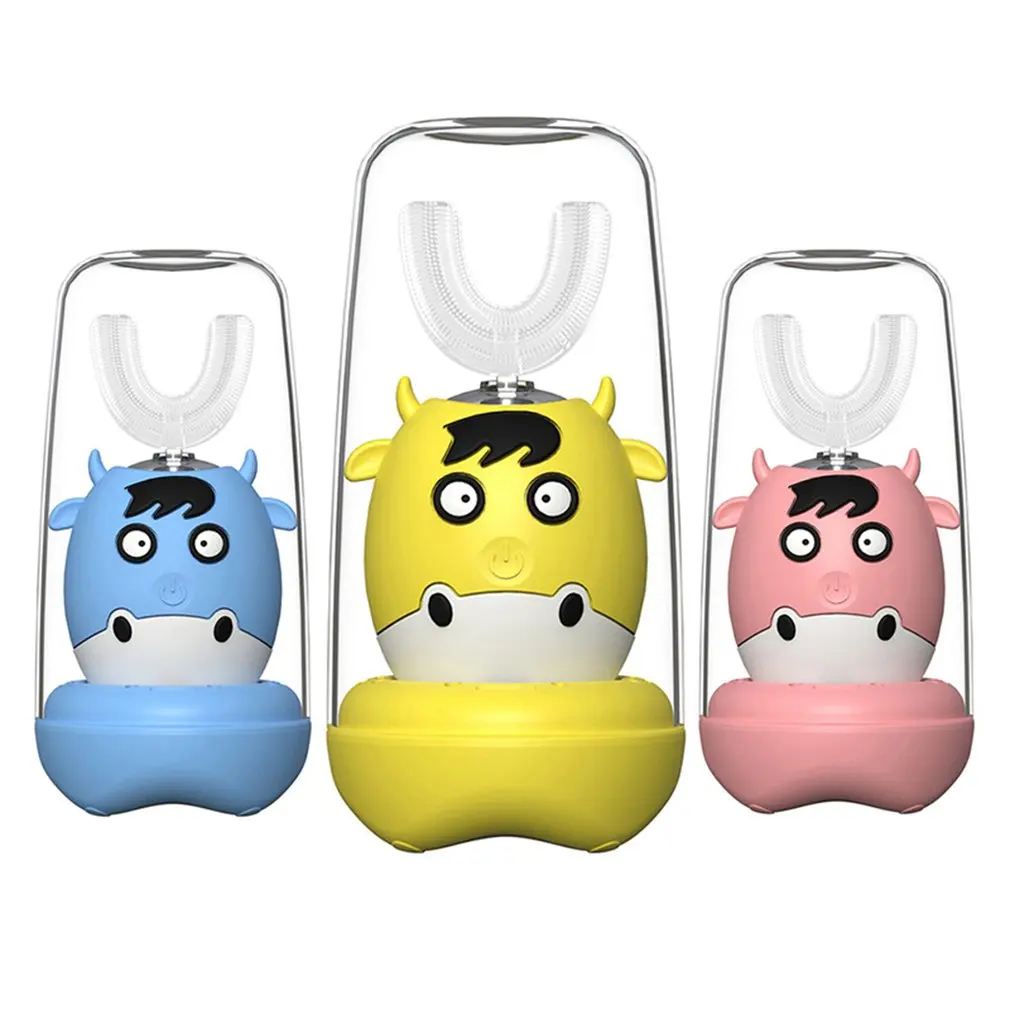 

Children's Electric Toothbrush With Rechargeable U-shaped Cartoon Pattern Children's Smart Toothbrush With Children's Songs