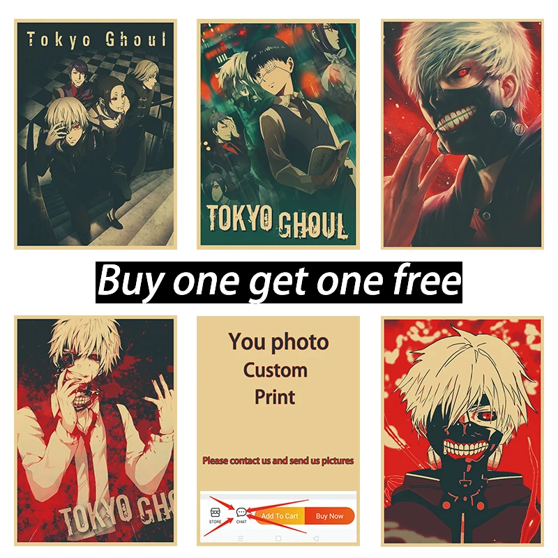 

Japanese Anime Tokyo Zombie Kraft Paper Art Posters DIY Bar Room Gift Decoration Wall Painting