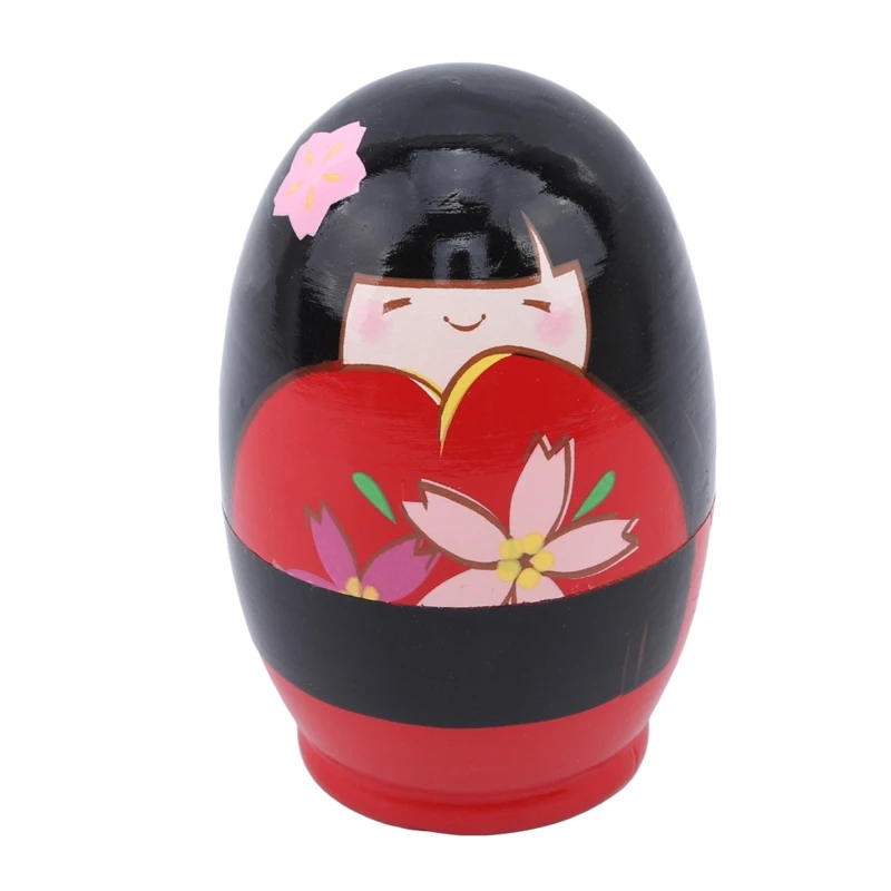 

1 Set Wooden Bear Owl Rabbit Pattern Matryoshka Dolls Cute Animal Design Russian Nesting Dolls Baby Story Accessory Toy Gift