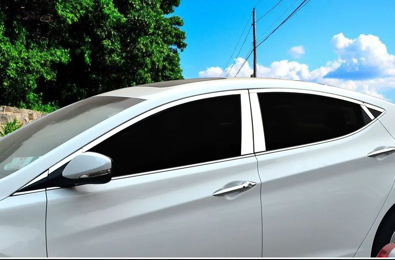 

stainless steel car window trims for hyundai elantra 2010 2011 2012 2013 2014 2015 2016 hyundai Avante i35 Elantra