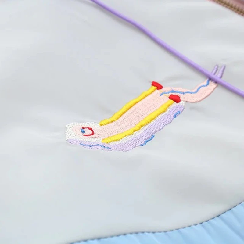 Женская куртка бомбер в пастельном стиле Сувенирная Куртка с симпатичной