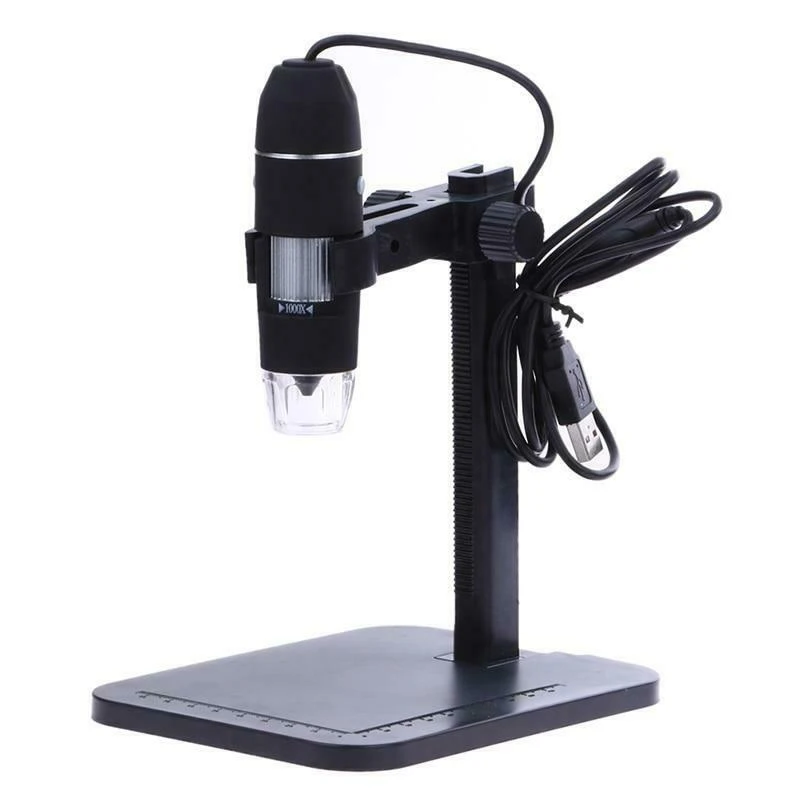 

Цифровой USB-микроскоп, профессиональный электронный микроскоп с увеличительным стеклом и подъемной стойкой, 1000X10MP, 8 светодиодов