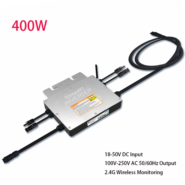 400 Вт Водонепроницаемый сетчатый инвертор MPPT чистый синусоидальный сигнал 18-50 В