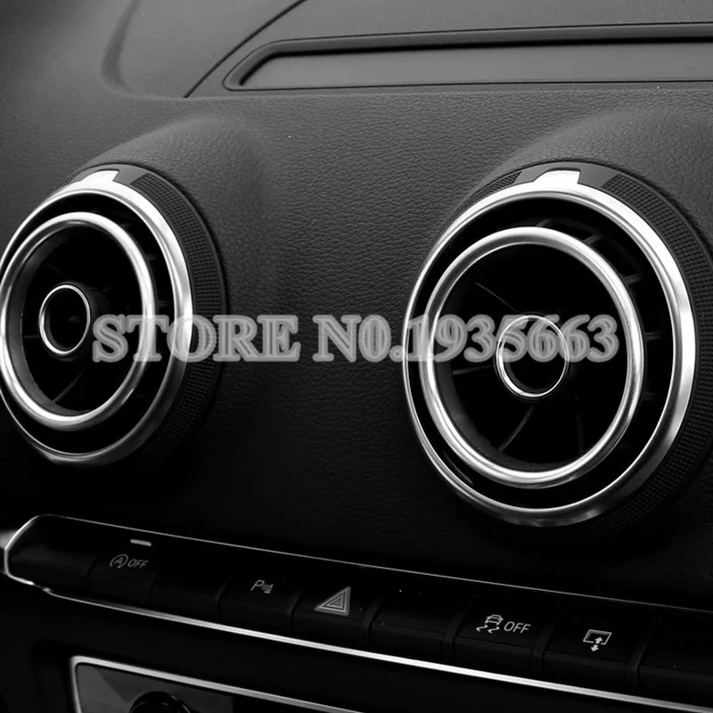 

For Audi A3 8V Interior Air Vent Outlet Ring Cover Trim 2012-2019 4pcs Car Accessories Interior Car Decor Car Trim