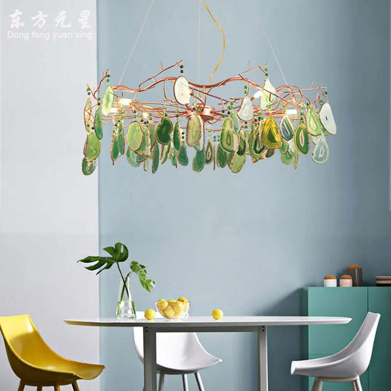 Светодиодная люстра G4 с натуральным цветным агатом лампа