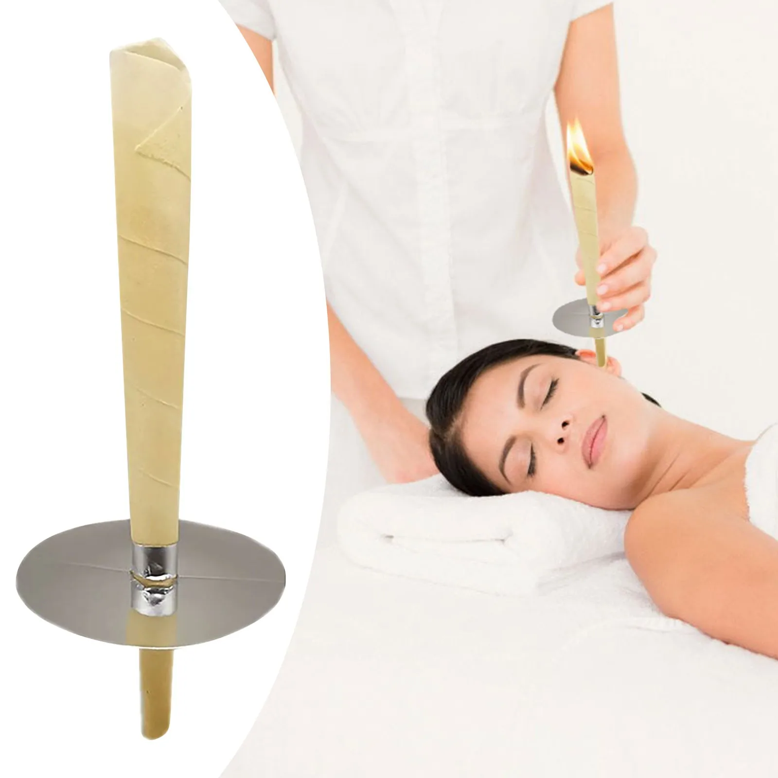 

10Pcs Beewax Ear Hopi Candles Ear Wax Removal Tool Indiana Aromatherapy Ear Candle Coning Natural Therapy Ear Care Candle
