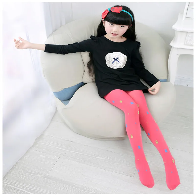 Pantis de terciopelo para ni&ntilde;os y ni&ntilde;as, mallas de oso, medias jacquard blancas, calcetines para danza seda fina-5
