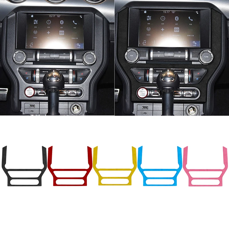 

Fluff Center Console Panel Cover Decorative Shell Sticker For Ford Mustang 2015-2021 Interior Modified Accessories Car Styling