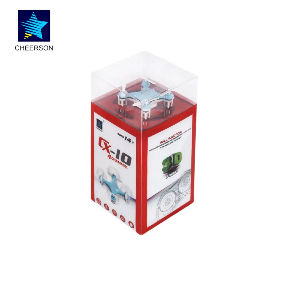Cheerson CX-10 CX10 2,4G дистанционное управление Управление игрушки 4CH 6 оси Квадрокоптер с дистанционным управлением Мини RC вертолета радио Управление самолет RTF Дрон синий