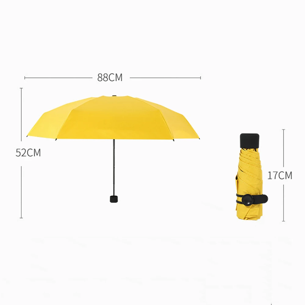 Мини-зонт Складывающийся в пять раз ультралегкий и компактный зонт от солнца