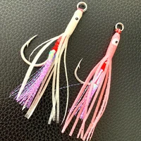 ufishing double circle hairtail shiny silk jigging hooks 1piecelot tied up stainless steel fishhook
