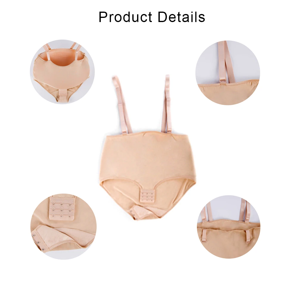 Поддельный силиконовый живот для беременных с подтяжками брюки перекрестной