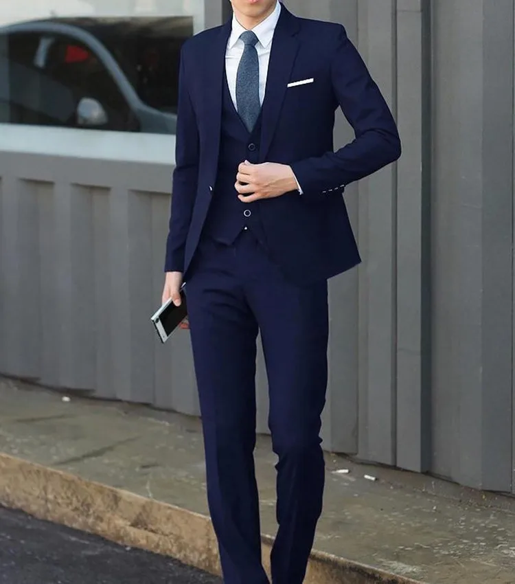 Новый стильный мужской костюм FuyBill из трех предметов весенний профессиональный