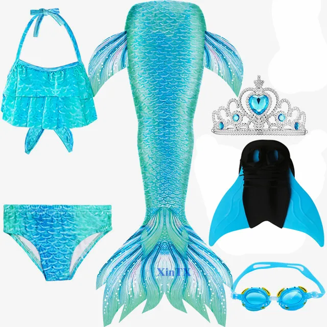 Новинка! Хвосты маленькой русалки с моноластами купальный костюм для плавания С