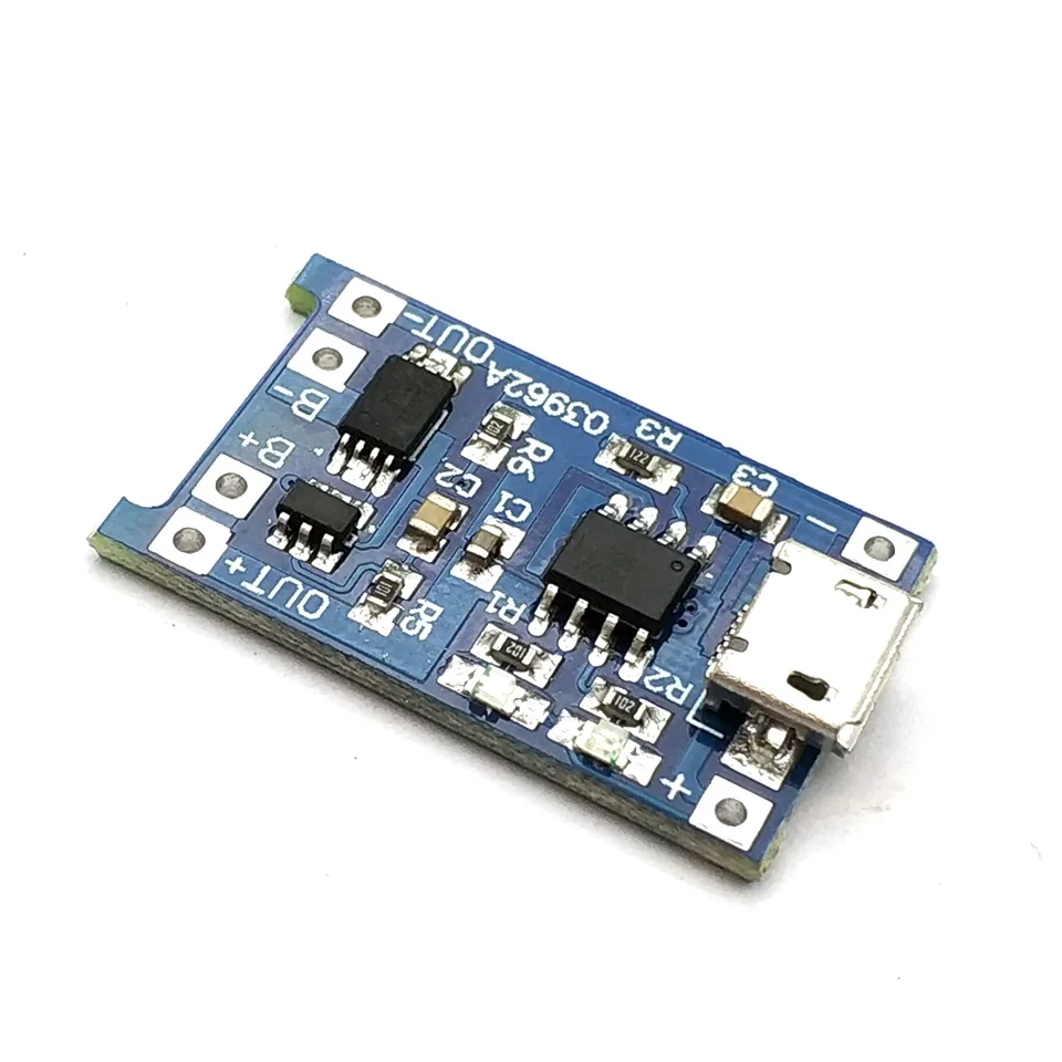 5 шт. зарядная плата TP4056 Micro USB В 1 А 18650 дюйма с двойной функцией защиты|Аксессуары