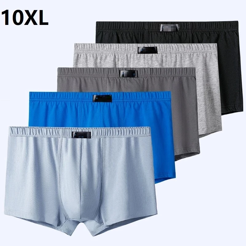 

high quality men cotton boxer Breathable Comfortable loose high waist elasticity boxer plus size 7XL 8XL 9XL 10XL 5 picec lot