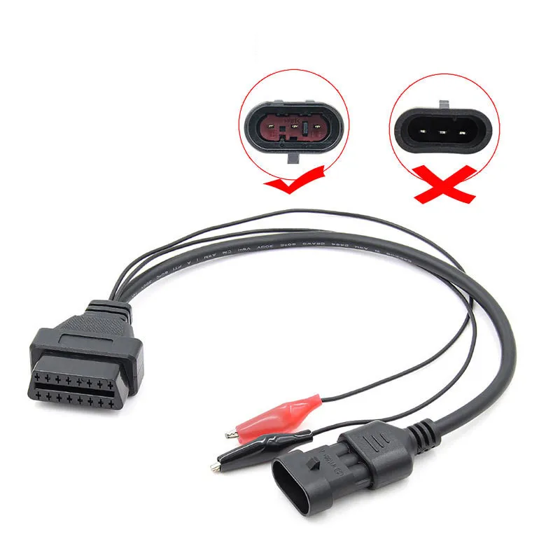 Автомобильный Кабель Obd для fiat 3 Pin Диагностический кабель Fiat Alfa Lancia до 16 OBDII OBD2 obd II