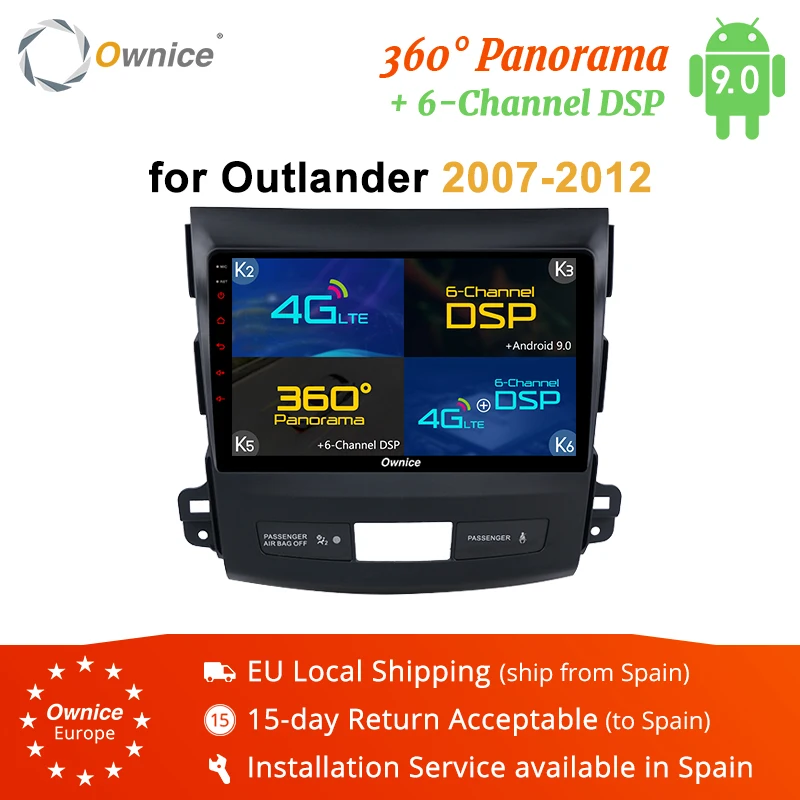 Ownice DSP Android 9 0 автомобильный проигрыватель с радио и GPS Navi 4G LTE Octa Core для Mitsubishi Outlander