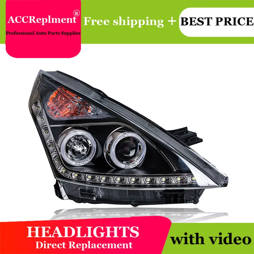 

Car Styling For Nissan Altima Headlights 2008-2012 LED Headlight led drl H7 hid Bi-Xenon Double Lens low beam