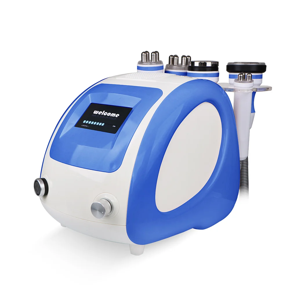 

Blue 5 In 1 Vacuum RF Body Slimming Face V Lifting Skin Tighten Radio Frequency Ultrasonic Beauty Machine
