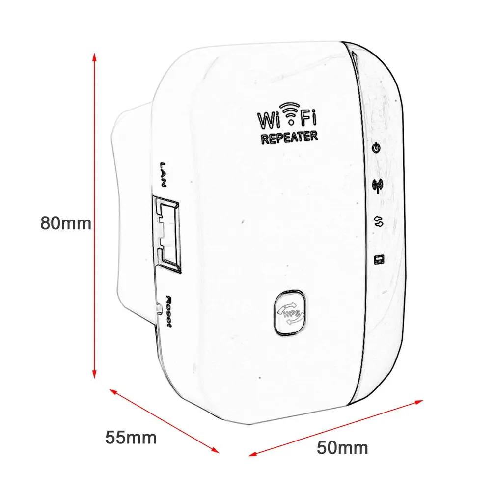 Беспроводной Wi fi ретранслятор 300 Мбит/с усилитель WiFi 802.11N/B/G Repetidor Повторитель