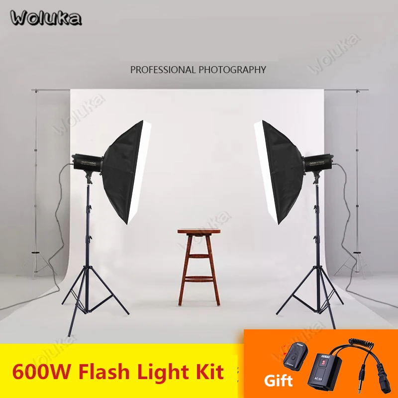 Двойной софтбокс световая Подставка Набор с триггером вспышки 600 Вт набор