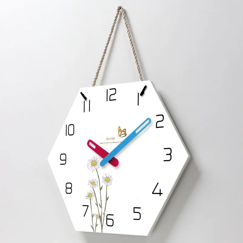 Часы на шнурке для гостиной Простые Модные настенные часы дома магазин красоты