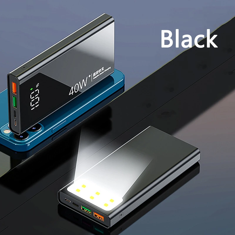 20000mah power bank pd 40w fast charging for huawei p30 p40 powerbank for iphone 12 11 samsung xiaomi poverbank with led light free global shipping