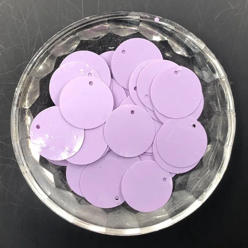 

20mm150pcs Large Flat Round Solid purple Sequins PVC Loose Sequins Paillette for garment sewing wedding DIY craft accessories