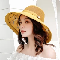 fashion summer big brim sun hat for female seaside sun protection uv cap japanese wild fisherman hat korean version new zz495