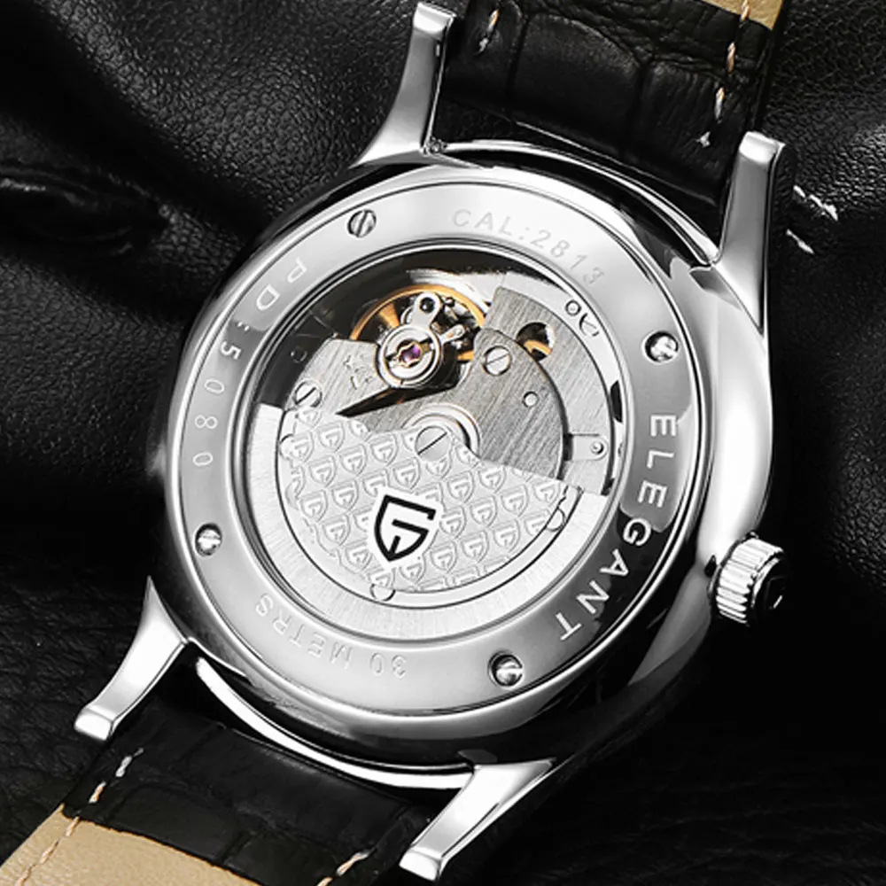 40 мм Pagani Дизайн Черный Золотой Циферблат Указатель автоматический механизм