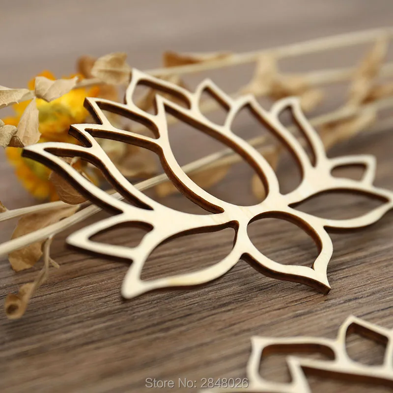 Подставка в виде цветка лотоса с священной гравировкой деревянная искусственная