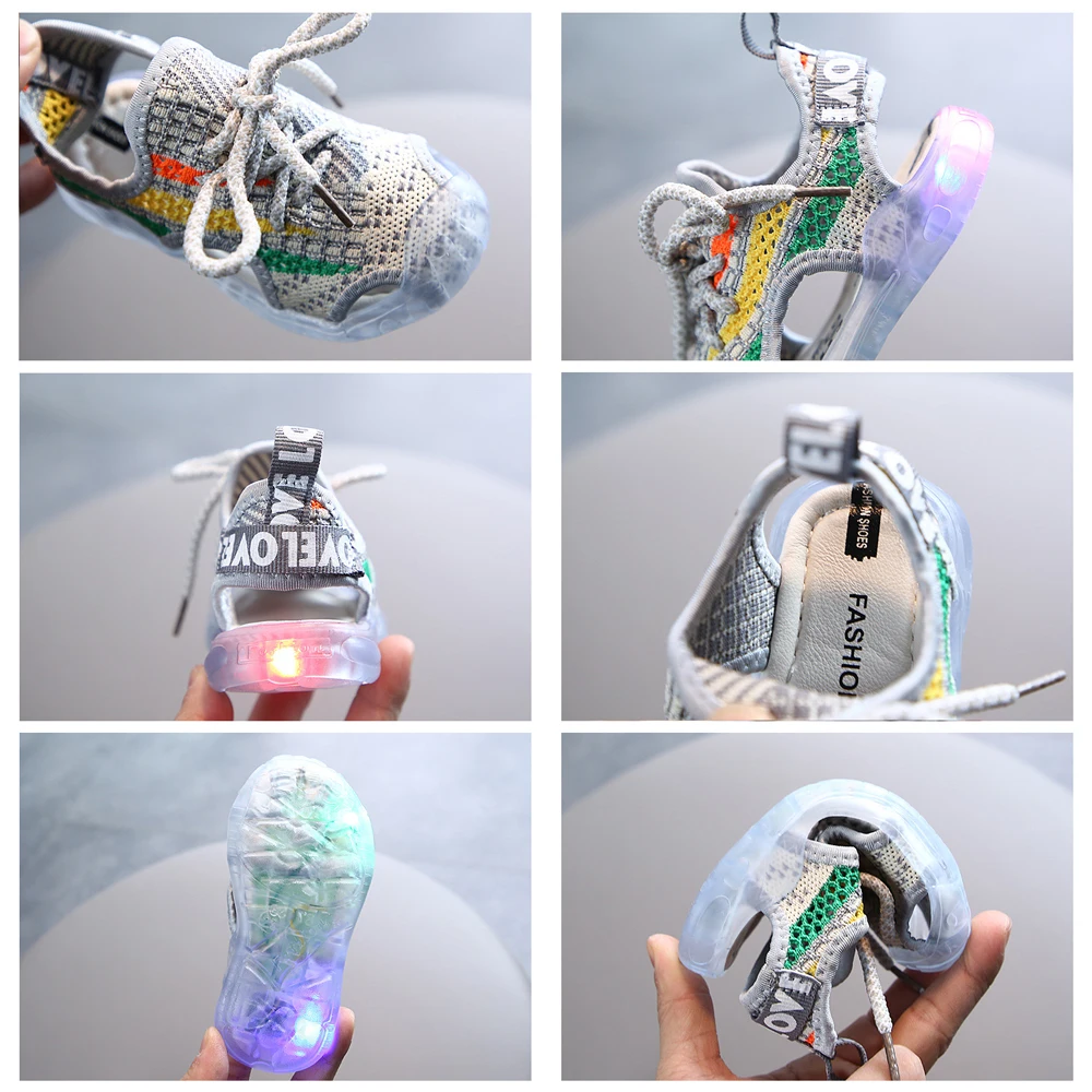 2020 Новое поступление Сандалии с светильник для маленькой принцессы Детские