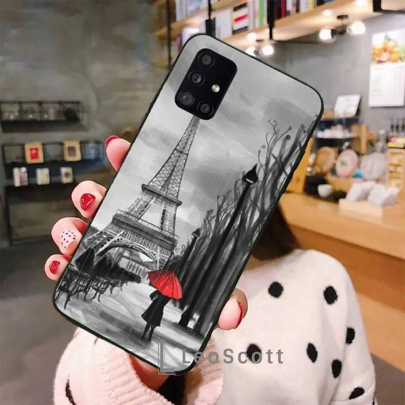 

Eiffel Tower Phone Case For Samsung A51 A52 A71 A50 A12 A21S S8 S9 S10 S20 S21 Plus Fe Ultra