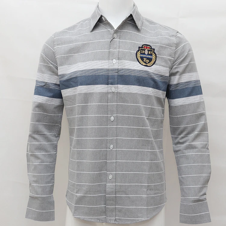 Мужская рубашка с вышивкой camisa masculina хлопковая длинным рукавом для