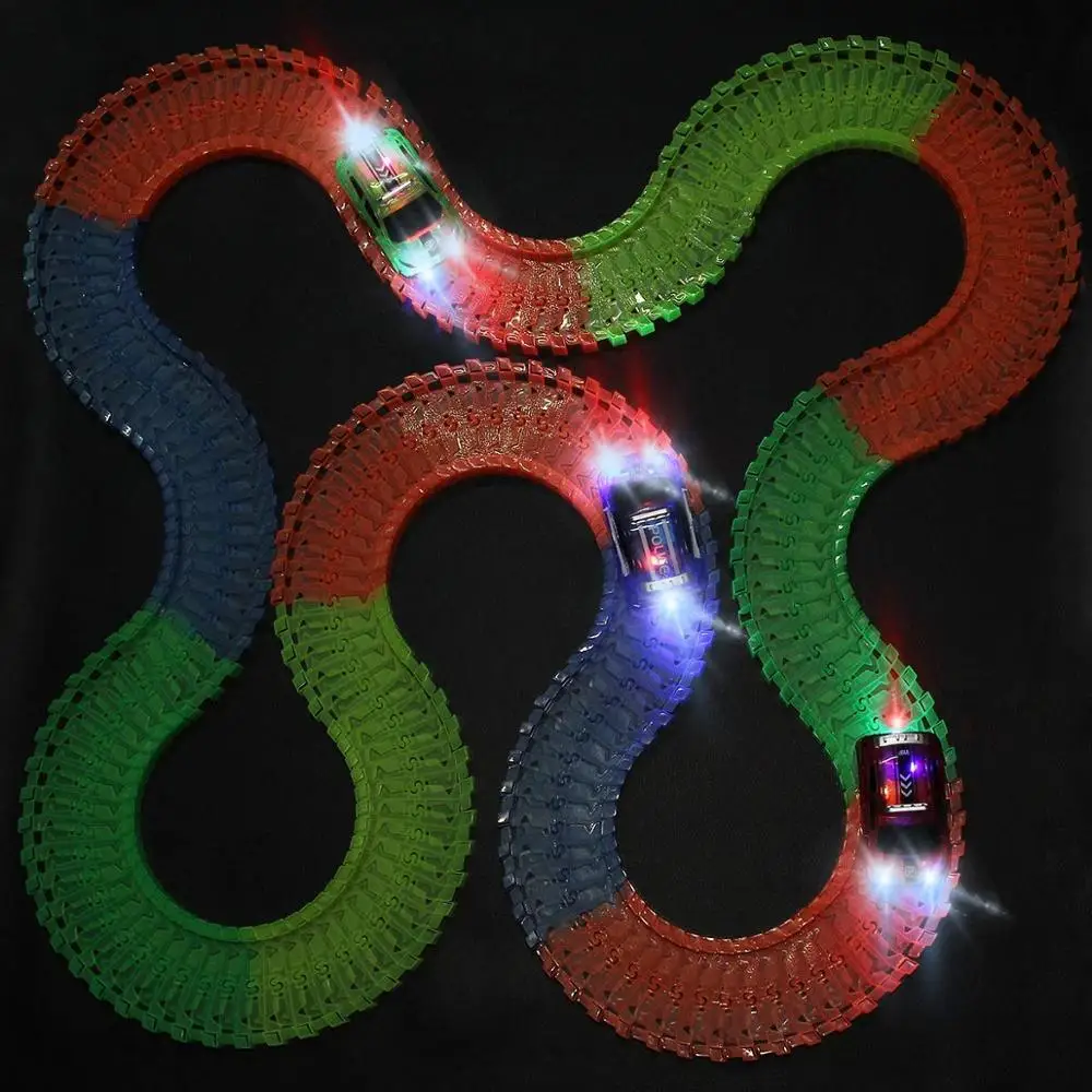 

3 Colors Glow IN Drak Track Car Flashing LED Lights Car Toys Glowing Cars Boy Car Electronics LED Car Toys for Children