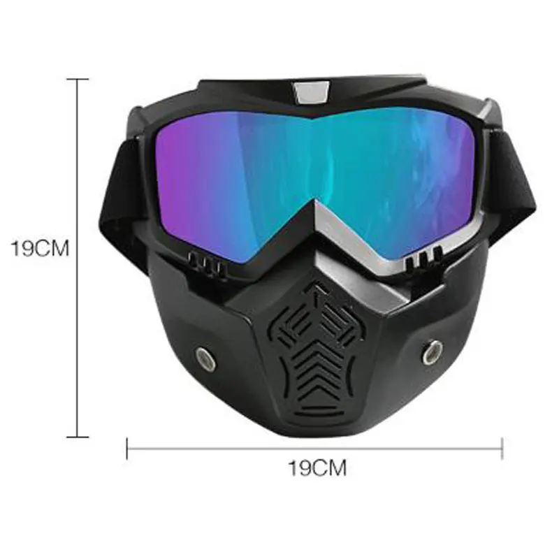 Очки для велоспорта мужчин и женщин Ретро шлем на все лицо улицы езды велосипеде