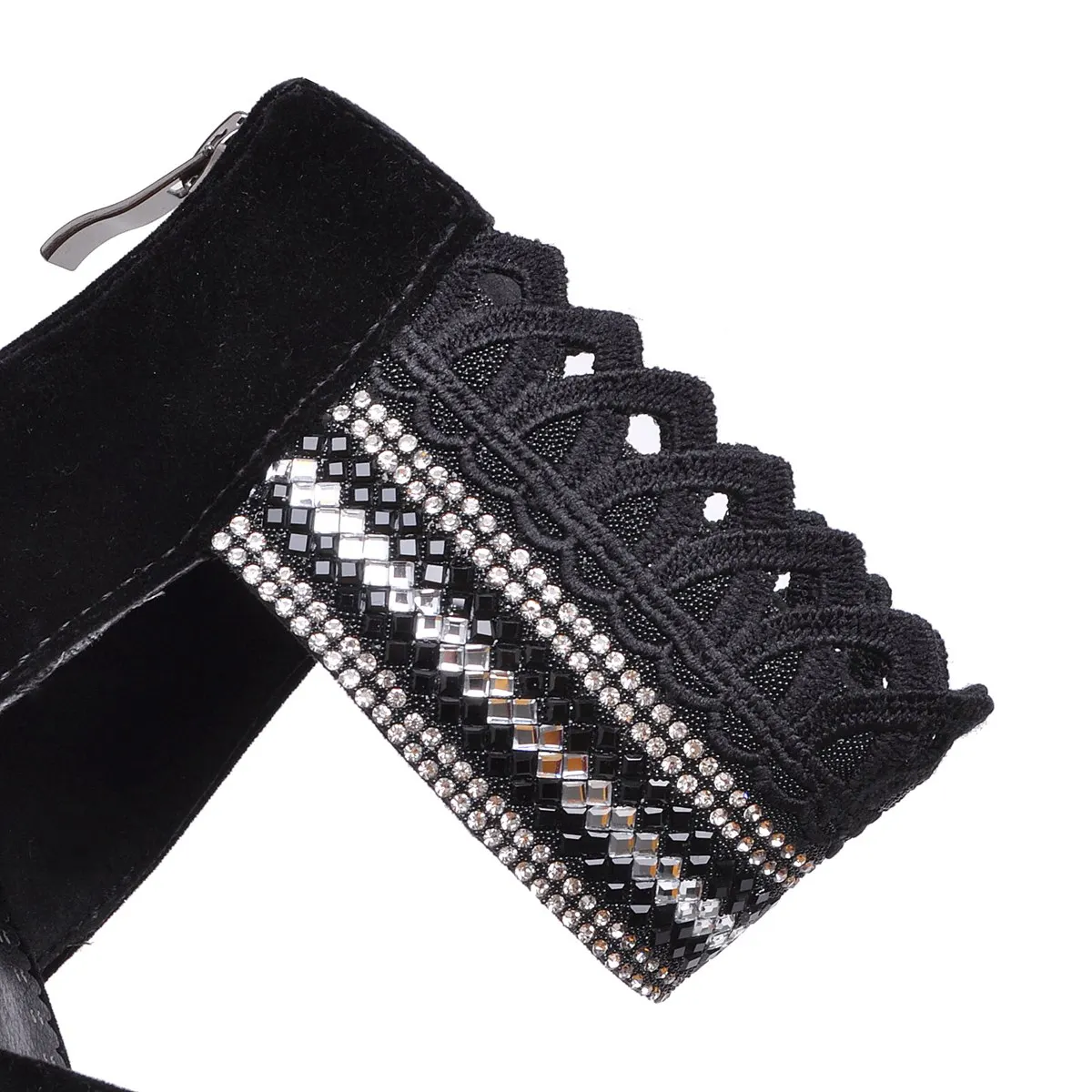 

New 2020 High Quqlity Women Sandals Open Toe thick High Heels Summer Ladies Party Stretch Fabric Sandal Shoes
