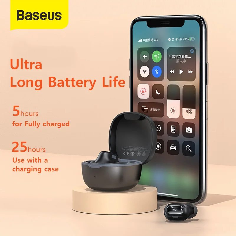 Bluetooth-наушники Baseus WM01 TWS с микрофоном беспроводные шумоподавлением 5 0 сенсорное