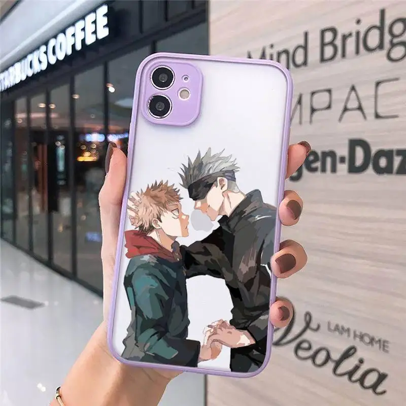 

jujutsu Phone Cases Matte Transparent For iPhone 12 Mini 11 Pro XR XS Max 7 8 Plus