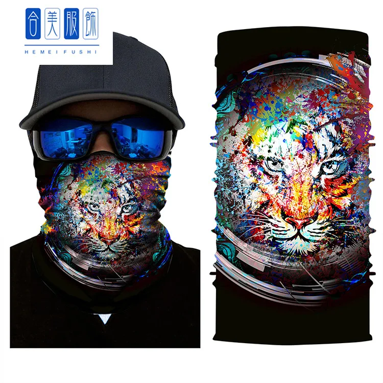 

Foreign Trade Currently Available Wholesale Outdoor Flexible Magic Headscarf Europe and America Cycling Mask Scarf Animal 3D Pri